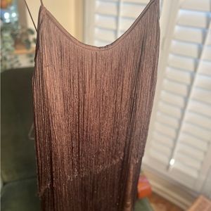 NWT ASOS Brown Fringe Dress!
